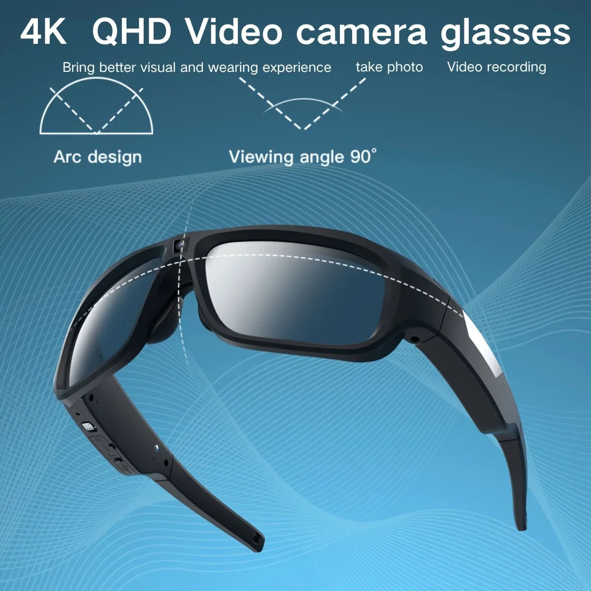4K HD Smart Glasses with Mini Camera - Perfect for Cycling and Outdoor Adventures!