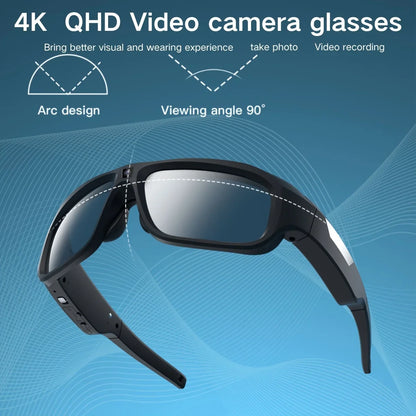 4K HD Smart Glasses with Mini Camera - Perfect for Cycling and Outdoor Adventures!