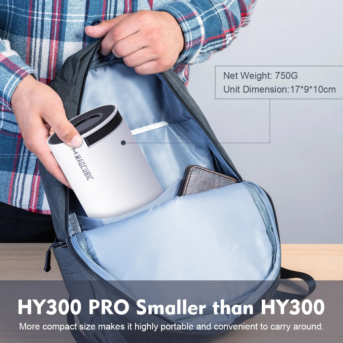 HY300 Pro 4K Android Projector - Dual WiFi 6, 260 ANSI, 1080P Home Cinema & Outdoor Experience